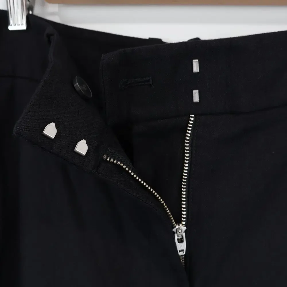 NWT Everlane The Wide-Leg High-Rise Trouser Pant In Stretch Linen Black Size 12